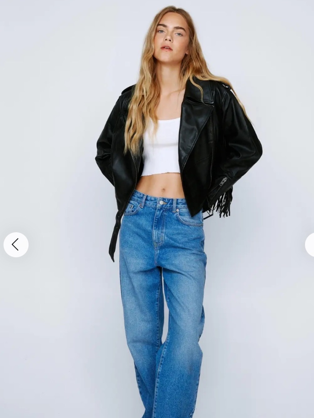 NastyGal - Real Leather Extreme Fringe Biker Jacket - Picture 2 of 7